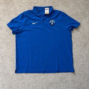 Nike Dri-FIT Polo Shirt Blue Custom Embroidered TC Football Logo Mens 3XL NWT